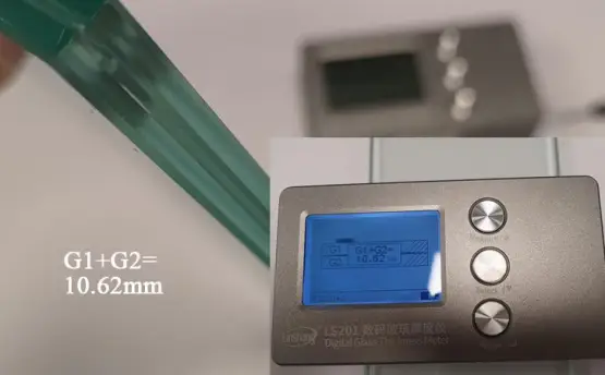 Application of glass thickness meter