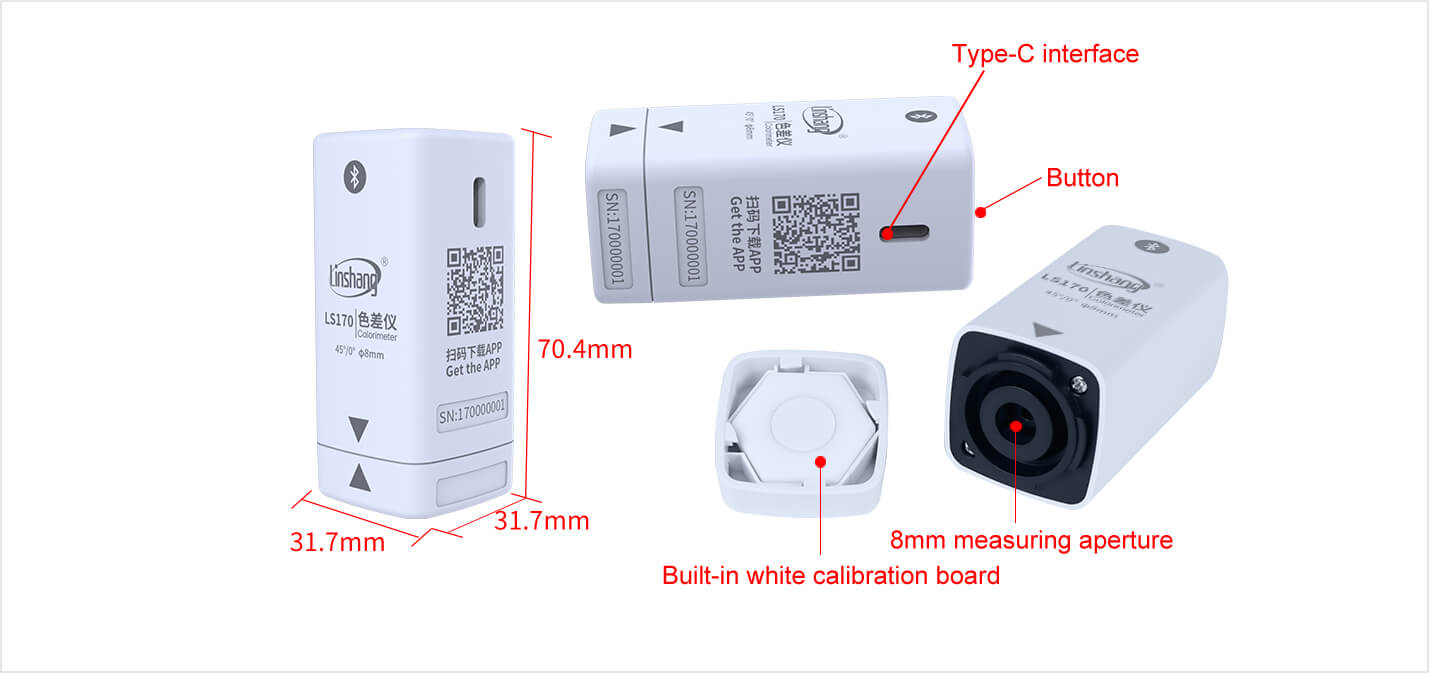 Colorimeter Color Measuring Device LS170 LS171 APP Portable Digital Easy to  Use Color Charts Pantone Ncs Ral Acrylic Paint