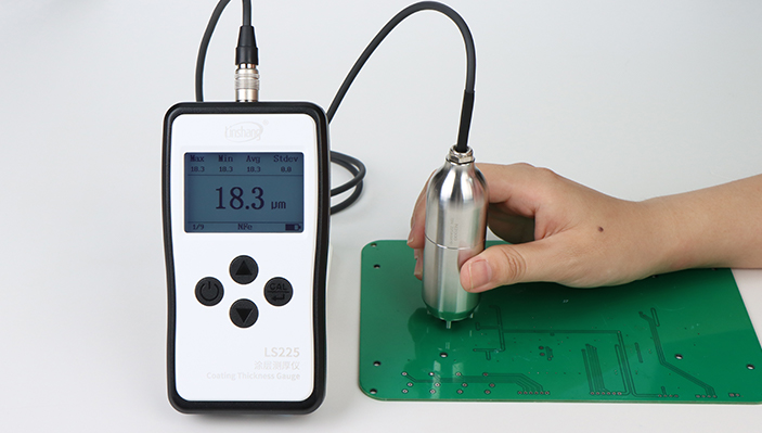 Coating thickness gauge to measure PCB board paint thickness