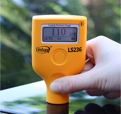 LS236 car paint meter tests aluminum car body