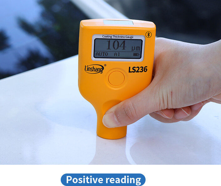 Front screen reading of LS236 automotive paint meter