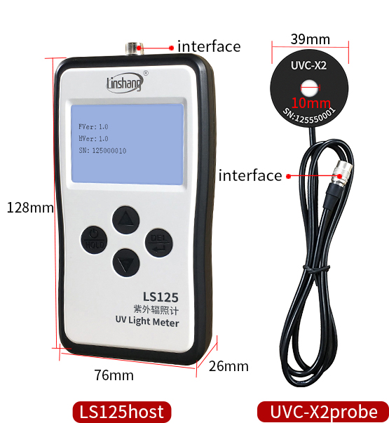 UV light meter|LS125 UVC-X2-222nm UVC Germicidal Lamp Detection ...