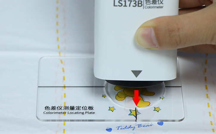colorimeter with locating plate colorimeter with locating plate