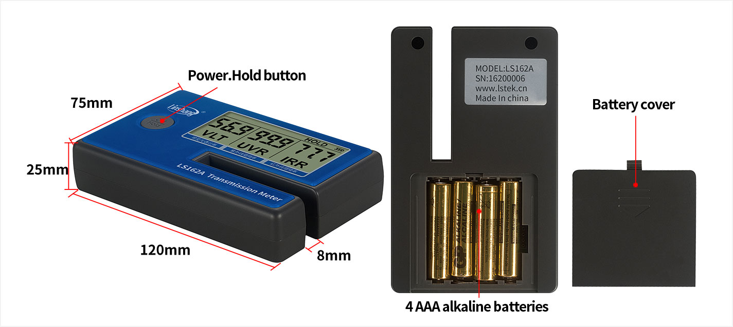 LS162A solar film transmission meter appearance