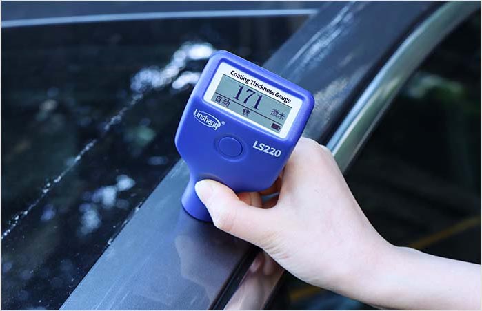 Coating Thickness Gauge for Car Digital Paint Meter Manual Measuring Black 