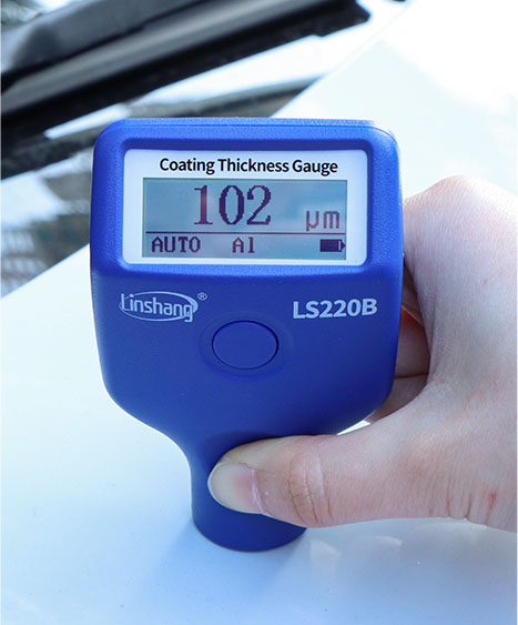 LS220B car paint meter tests aluminum car body