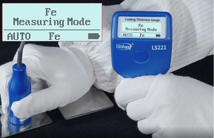 LS221 tests ferrous substrate in automatic mode