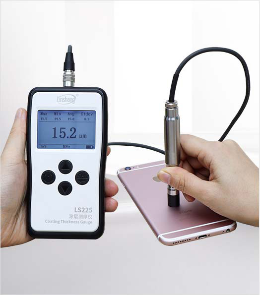 LS225+N1500 Plating Thickness Gauge tests cell phone case