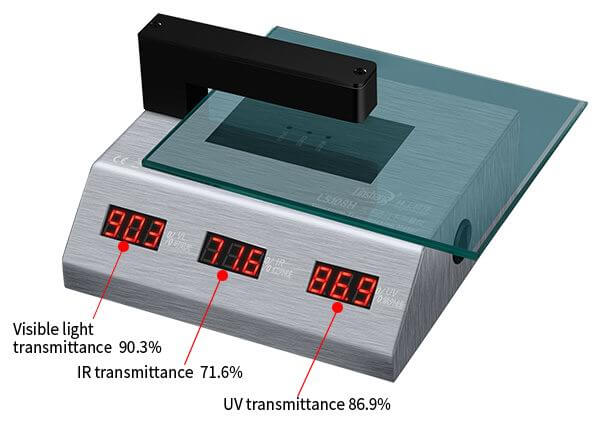 Window Tint Meter Light Transmittance Transmission Tester for Glass Plastic