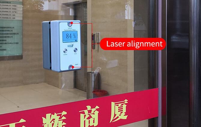 LS110 split light transmittance meter laser alignment LS110 split light transmittance meter laser alignment