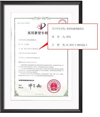 Patent Certificate for LS125 UV radiometer