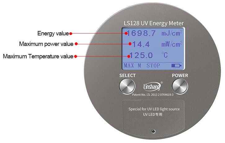  LS128 energy meter display the last recorded data