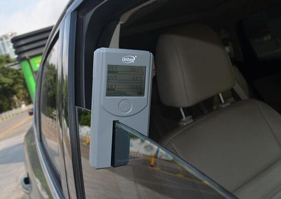 tint check test car windshield