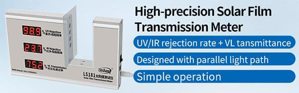 LS181 window tint measurement device display