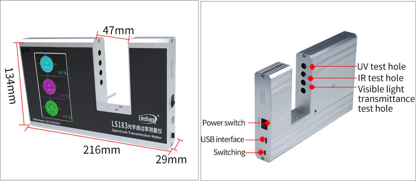 LS183 UV transmission meter appearance 