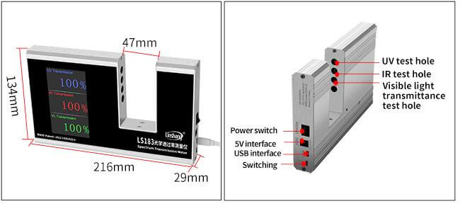 LS183 UV transmission meter appearance 