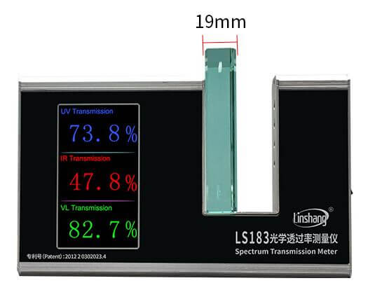 LS183 IR transmission meter test thick glass
