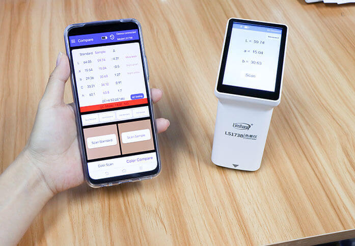 color difference meter measures paint