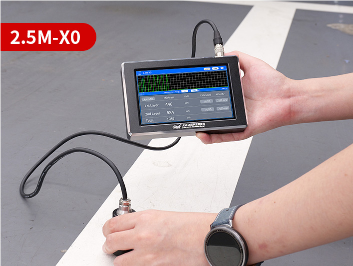 2.5M-X0 probe for testing concrete