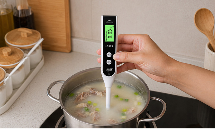 Soup base salinity test