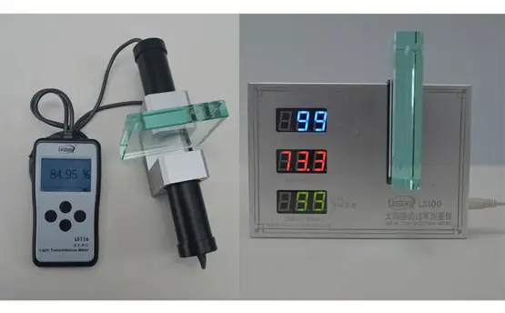 What Light Transmittance Meter is used to detect the Thick Glass?