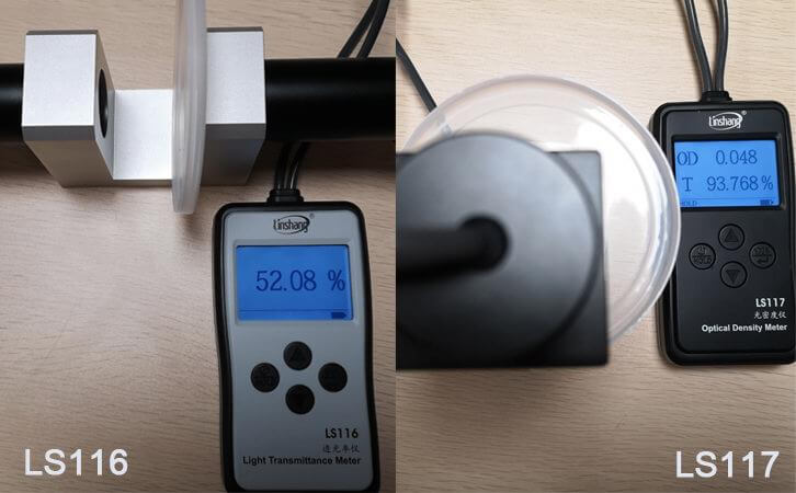 LS117 light transmittance meter test Polythylene