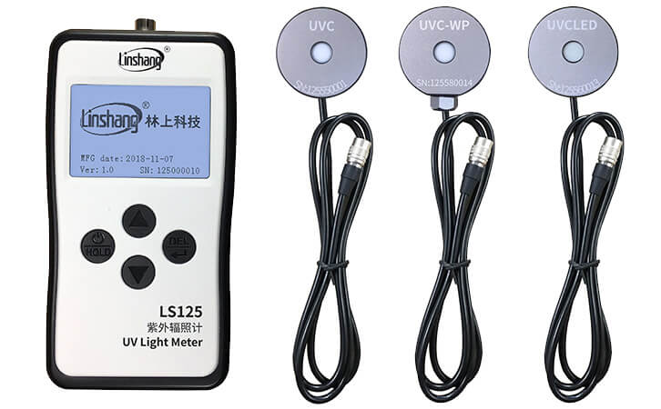 mutiple probes UVC light meter 