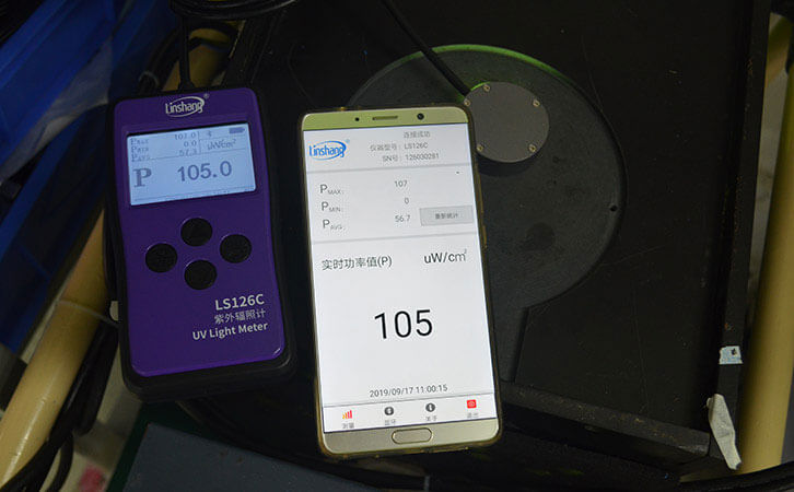 UVC radiometer mobile APP