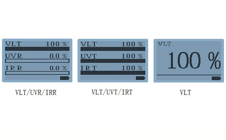 LS162 window tint checker display interface 