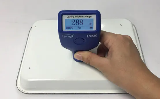 Enamel Coating thickness on Steel Surface