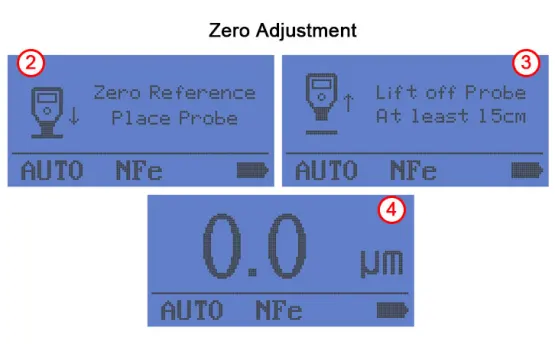 Zero Adjustment Step of Coating Thickness Gauge