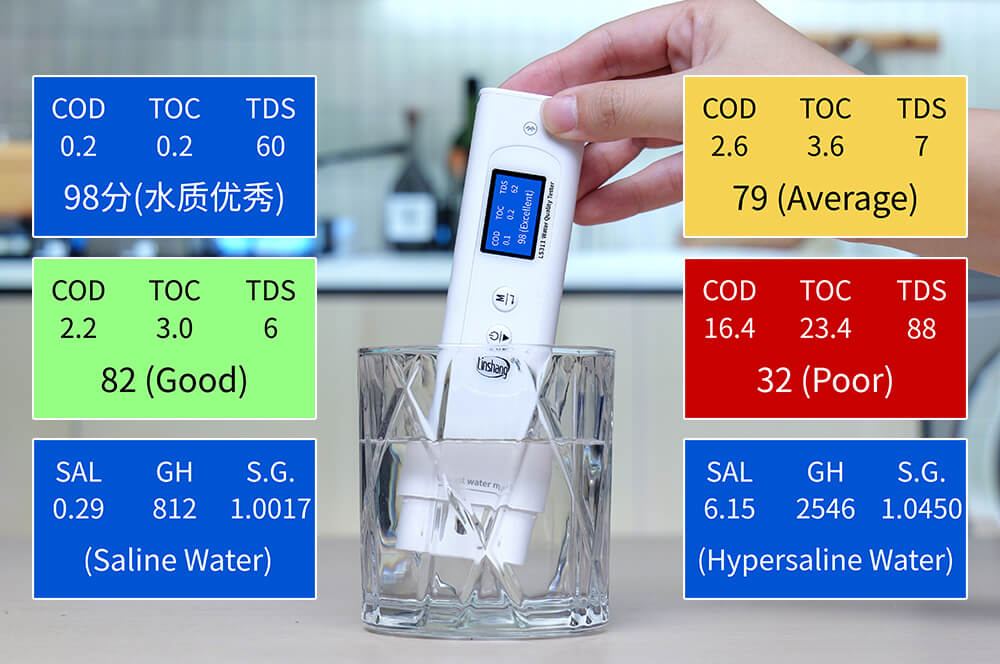 LS311 intelligent water quality scoring with automatic saltwater detection