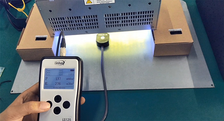 UVA light meter test UV area light source