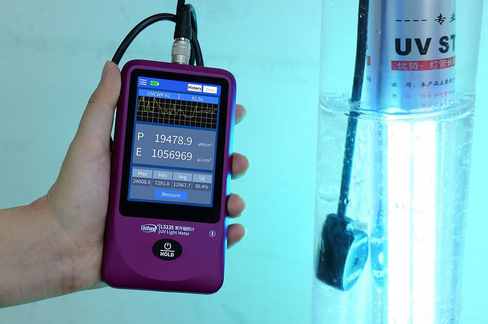 Linshang LS135 UV Light Meter for underwater sterilization application