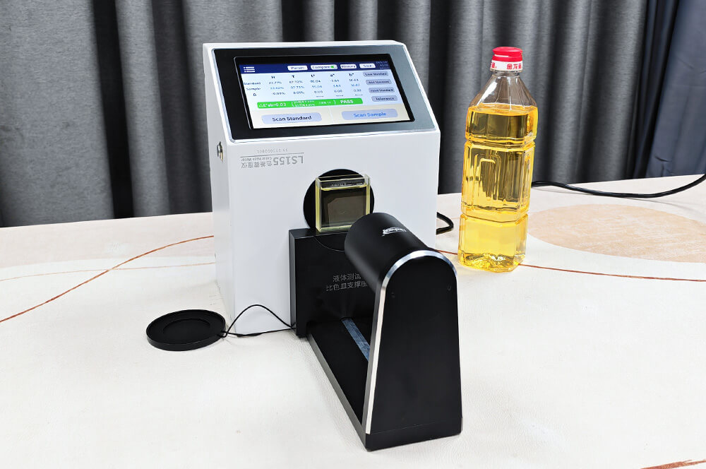 Linshang LS155 measures the color difference of edible oil Linshang LS155 measures the color difference of edible oil