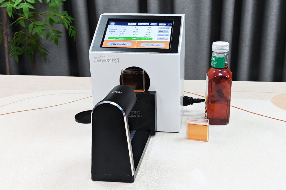 Linshang LS155 measures the color difference of drink Linshang LS155 measures the color difference of drink