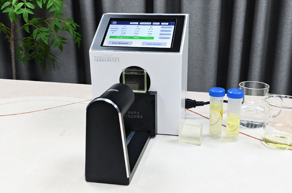 Linshang LS155 measures the color difference of the chemical solution Linshang LS155 measures the color difference of the chemical solution