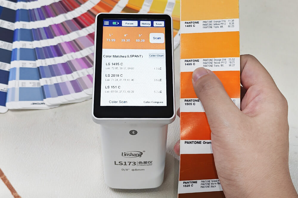 Built-in electronic color charts