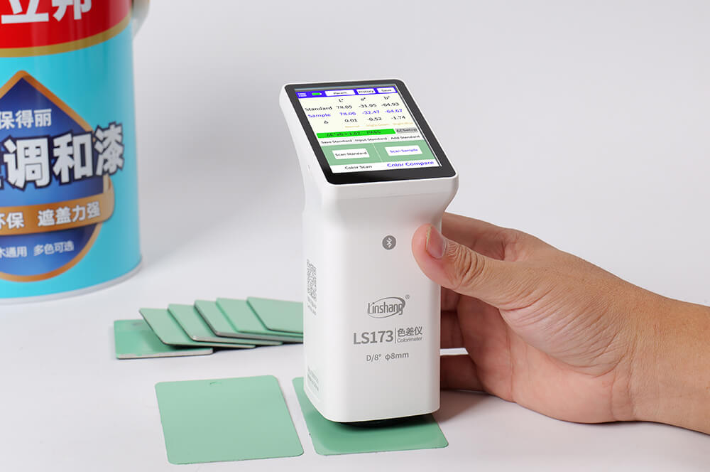 LS173 measures the color difference of paint