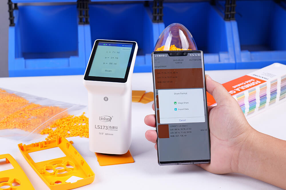 LS173 connects to a mobile app to export data