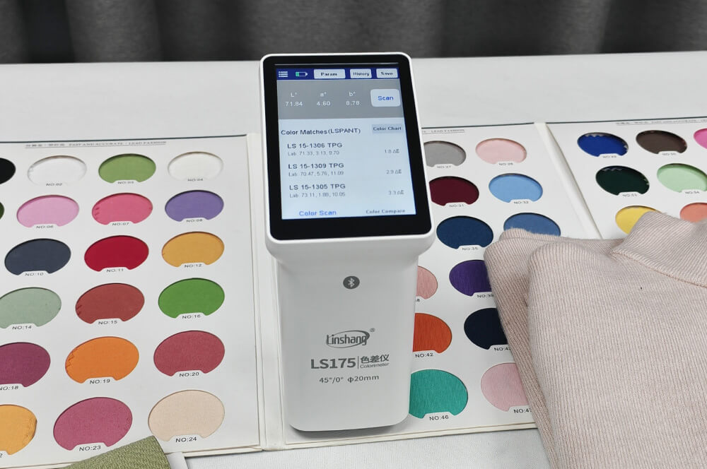 Linshang LS175 fabric colorimeter measures the fabric color Linshang LS175 fabric colorimeter measures the fabric color