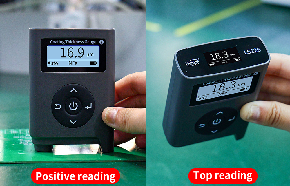 LS226 coating thickness gauge dual display design