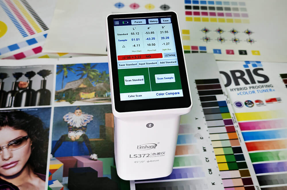 Automatic color difference calculation and deviation indication Automatic color difference calculation and deviation indication