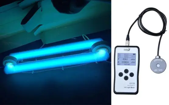 Waterproof light meter test UV germicidal lamp for water treatment