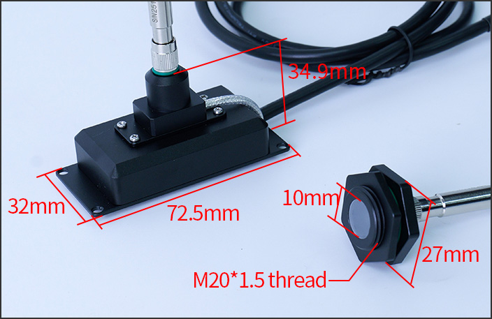 UVA-X1/UVALED-X1 sensör boyutları